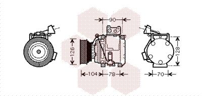 VAN WEZEL Kompressori, ilmastointilaite 5300K466